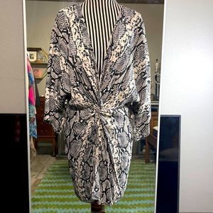 NWOT Lavender Brown snake skin print dress